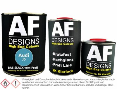 Audi J5 Azul Evidence Metallic 1,25L Basislack Klarlack Härter Autolack spritzfe