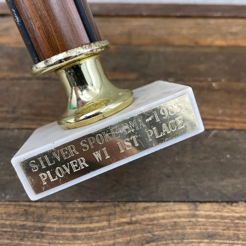 Lote Trofeos BMX Old School 1983 1er Lugar Chorlito Wisconsin Plata De Colección Años 80 Original Foto 4 de 4