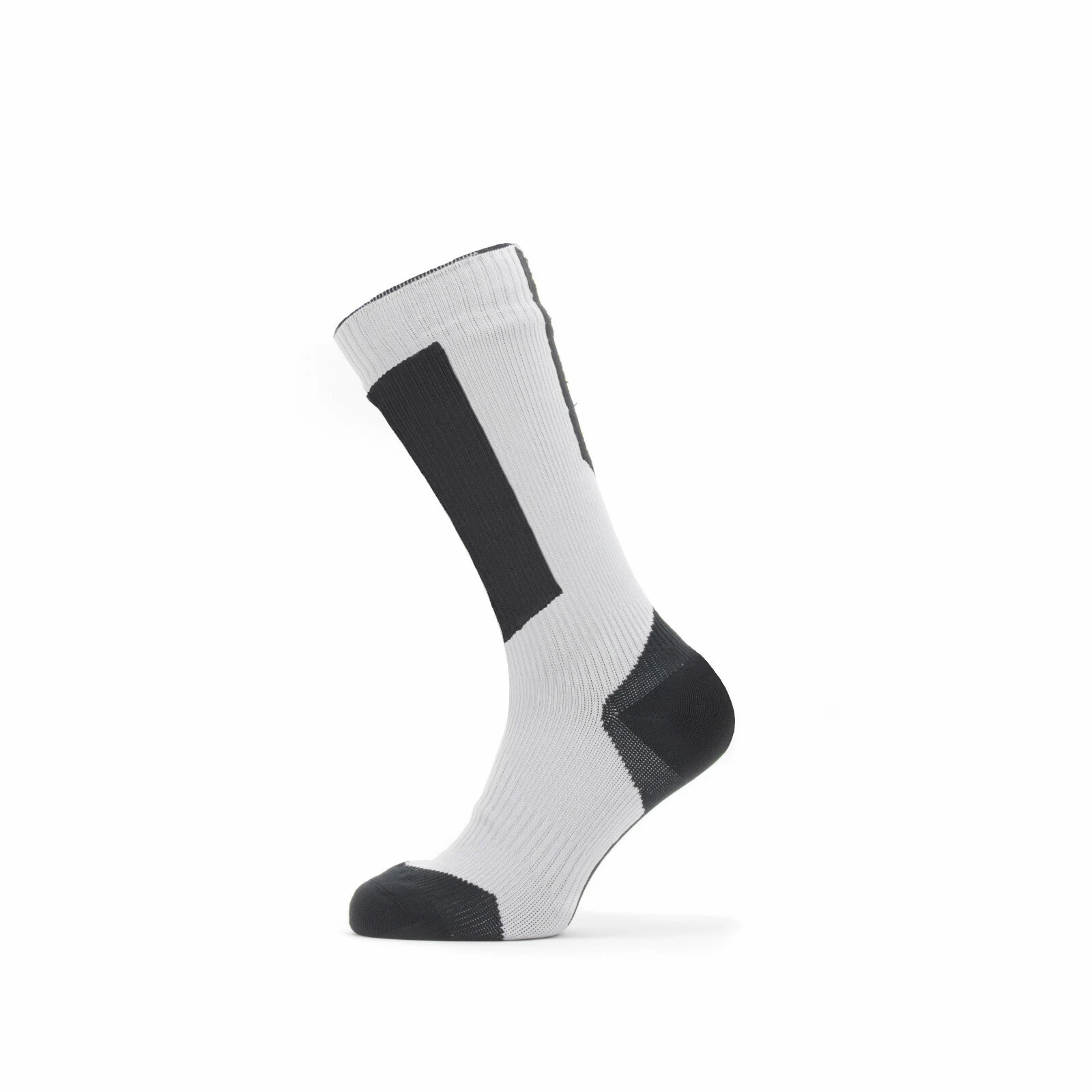 SealSkinz Waterproof Cold Weather Mid Length Socks + Hydrostop - Grey / Yellow