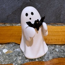 Target 2024 Hyde  EEK 4.5  Ceramic Ghost W/ Bat Halloween Figurine Authentic