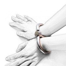 Stainless Steel Handcuffs Couple Ankle Cuff Metal Wrist Cuffs Restraints Bondage