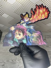 Demon Slayer Tanjiro Kamado & Yoriichi 3D Lenticular Car Motion Sticker Decal