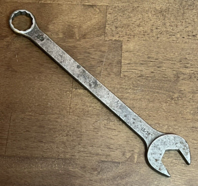 Vintage MAC Tools 13/16'' 12 Point Combination Wrench 9 3/4'' - 1940's Block Logo