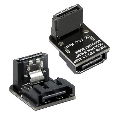 90 Grad SATA Adapter: 7 Pin Buchse auf Stecker für Serial ATA
