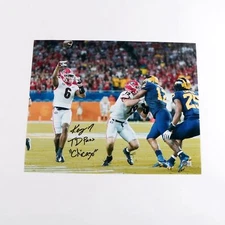 Kenny McIntosh Signed 16x20 Orange Bowl Pass Georgia Bulldogs