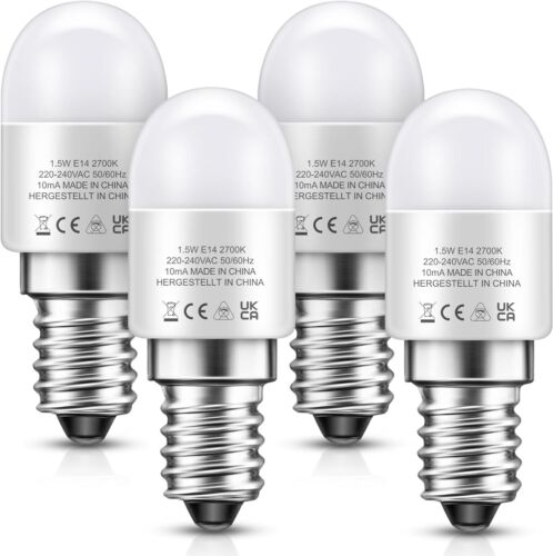 LOHAS E14 Mini Lampadine LED, Lampadina SES 1,5W, 4 pezzi (confezione da 1), Bianco Caldo  - Foto 1 di 11