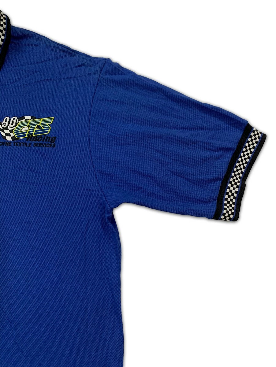 Jerzees Vintage Knit Polo Shirt Racing Checker Industrial Jerzees Vintage Knit Polo Shirt Racing Checker Industrial
