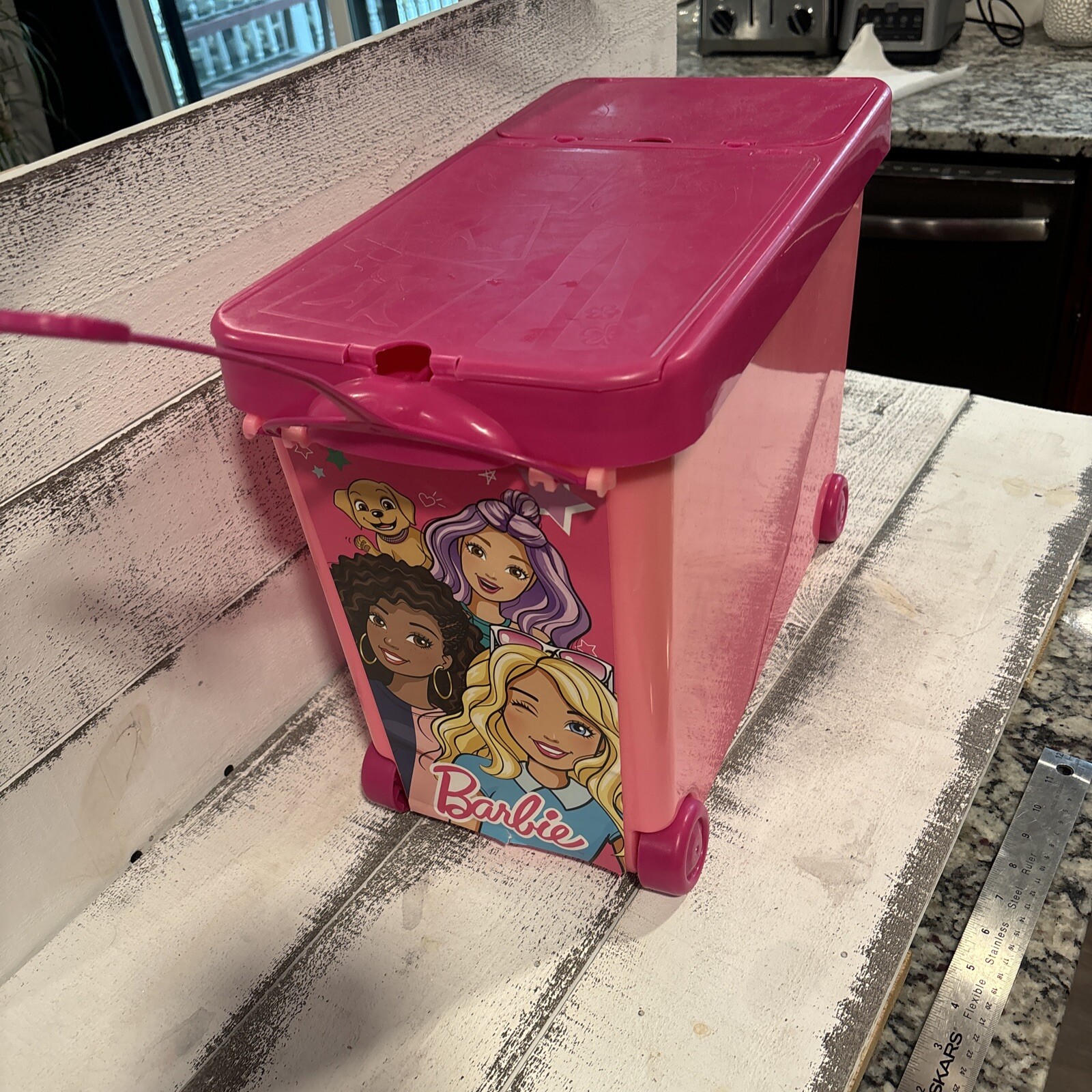 VTG Rolling Bin Storage Case Carry Box Playset Store for Bar