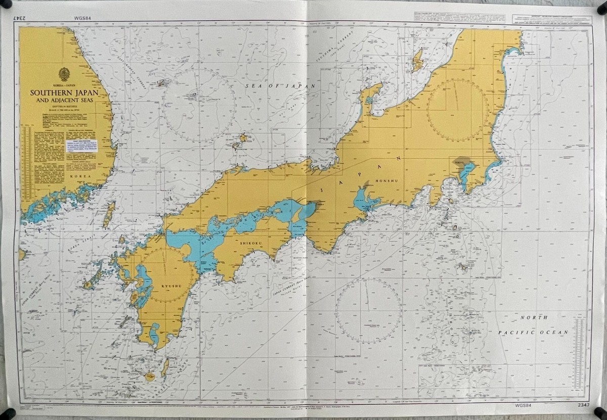 Admiralty 2347 Korea Japan Southern Japan And Adjacent Seas Map