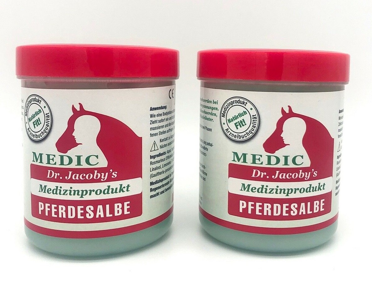 ✅ Dr. Jacoby`s original Pferdesalbe -Medic- Pferdebalsam Extra Stark 2x 350ml ✅