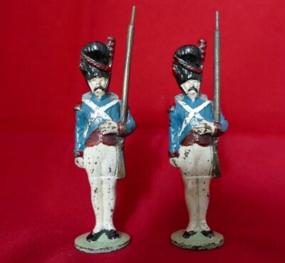 Figurines 1er Empire – Grenadiers Français En Bronze Peint 70 Mm (lot, Env. 10 Cm)