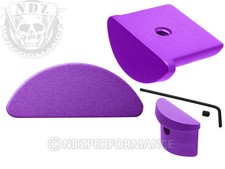 for Glock 43 Aluminum Grip Frame Purple Slug Plug Pick Lasered Image