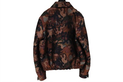Dior Men Peter Doig Camouflage Woven Collared Bomber Jacket IT 52