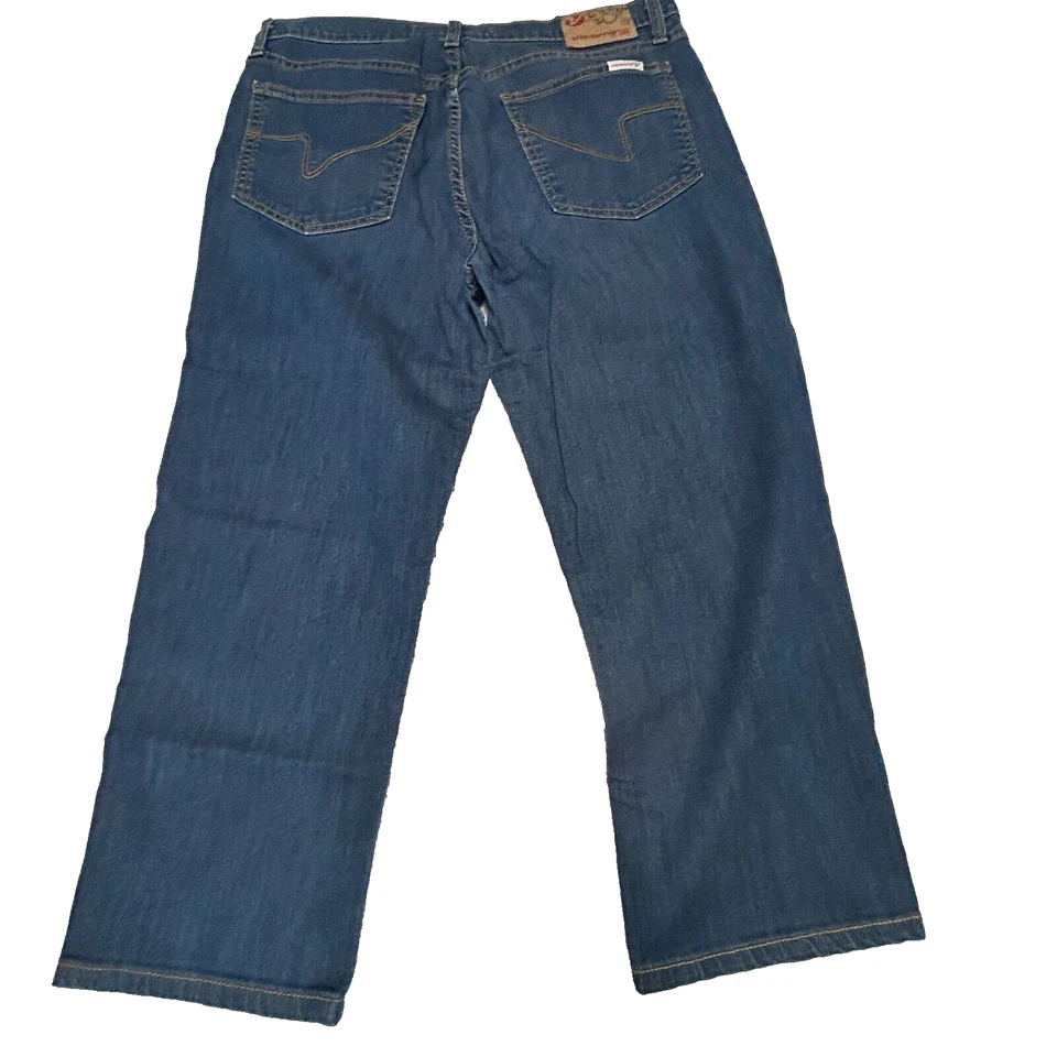 Jeans recortados Vitamina para mujer talla 46 tiro medio edición de lujo azules hechos en Italia Foto 2 de 4