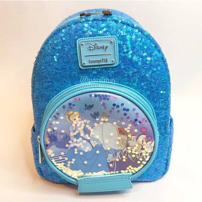 Loungefly Disney Cinderella With Carriage Snow Globe Sequin  display picture 2