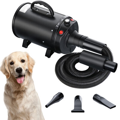#ad Portable Grooming Pet Dog Cat Hair Dryer Quick Adjustable Temperature W 3 Nozzle $56.58