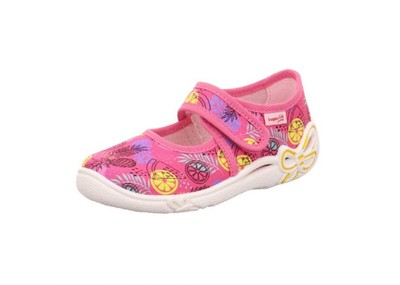 Superfit Belinda Mädchen Hausschuhe,Klett,Textil,Pink,Gr. 27-35
