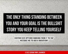 Motivational Gym Banner - Large Quote Wall Art