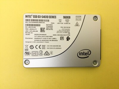 INTEL D3-S4610 SERIES 960GB SATA 6Gbps 2.5IN SSD SSDSC2KG960G8 | eBay