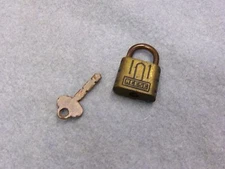 ANTIQUE REESE PADLOCK WITH KEY MADE IN U.S.A.