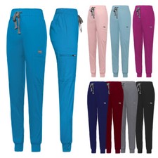 Unisex Stretch Jogger Scrub Pants Bottom Men Women Elastic Waist W/Drawstring