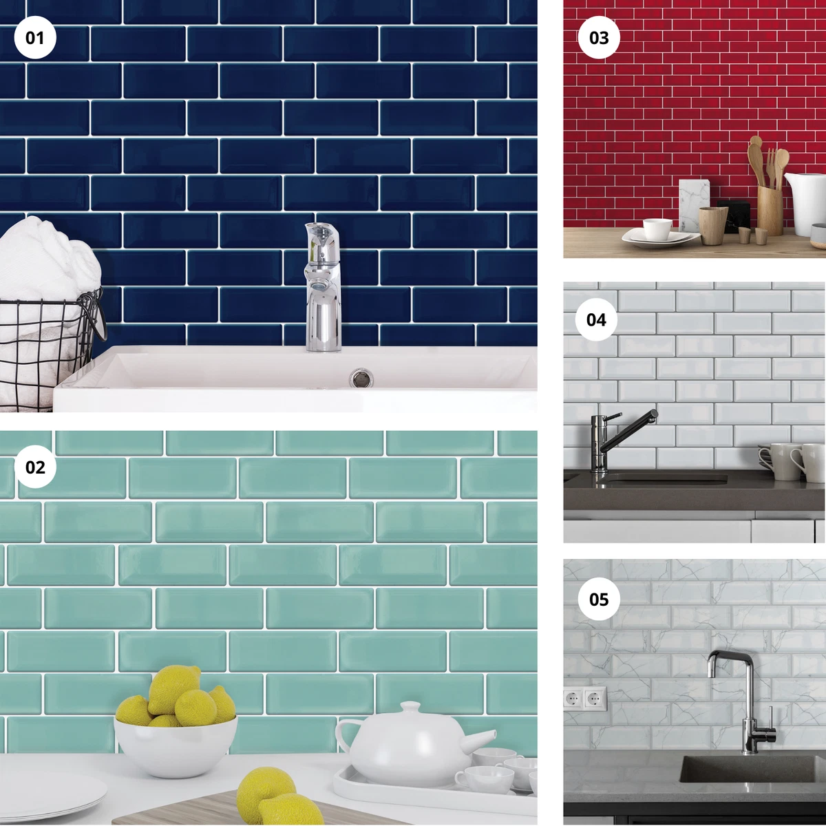 12Pcs 30X15Cm 3D Peel And Stick Tile Brick Stickers Wall Panels Stick On  Tiles | Ebay