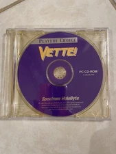 Vette! PC CD Rom Spectrum Holobyte "1989" Dos, Players Choice, Vintage