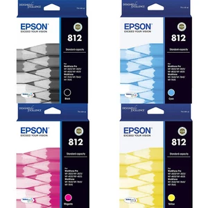 GENUINE Epson original 812 Cartouche d'encre jaune Cyan Magenta noire