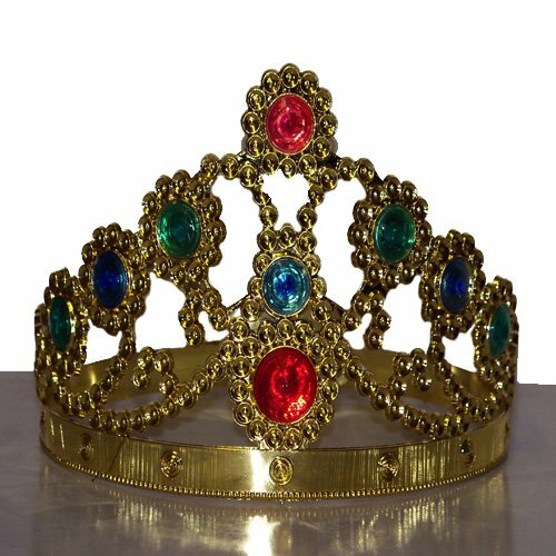 Tiara Princess/Queen Gold Plastic Jeweled Wrap A Round Costume Fantasy Tiara  | eBay