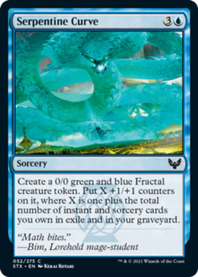 Serpentine Curve Light Play, English Magic the Gathering MTG Strixhaven: School 