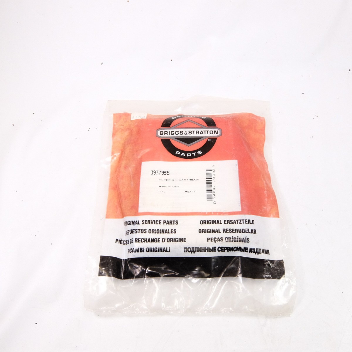 New Genuine Briggs & Stratton 397795S Air Filter Cartridge | eBay