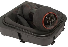 FÜR VW GOLF 5 6 GTI EOS SCIROCCO 5G ALCANTARA © SCHALTKNAUF SCHALTSACK BLACK  03