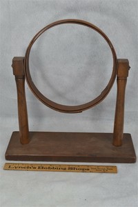 Needlepoint Frame Table Top Fireplace Screen Shield Display Wood