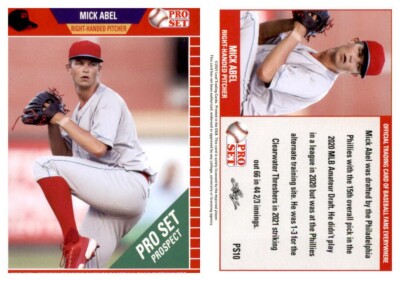 2021 Pro Set PS10 Mick Abel Philadelphia Phillies Baseball Card