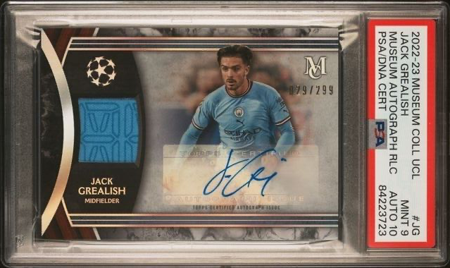 JACK GREALISH * PSA 9 + 10 AUTO * 2022-23 TOPPS MUSEUM 2-COLOR 