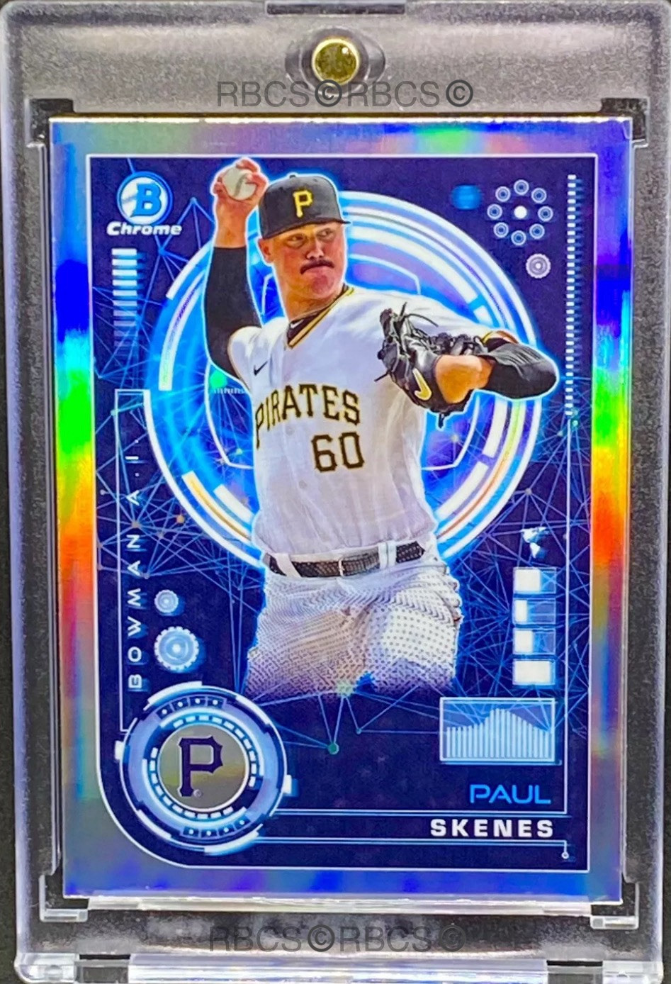 Paul Skenes REFRACTOR BOWMAN CHROME CARD PIRATES view 1