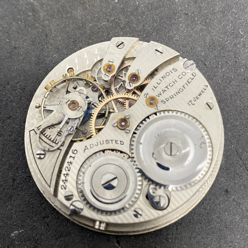 Reloj Bolsillo Illinois Grado 273 Movimiento Talla 12s 17j Modelo Abierto 1 Piezas F8485 Foto 2 de 4