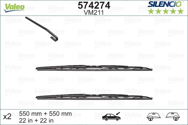 Valeo 574274 Wischblatt Vorne FÜR Audi-image