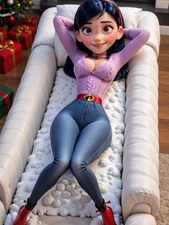 2.5x3.5" Aceo Print HD Mini Photo Cartoon Waifu Princess Chrismas, Violet Parr