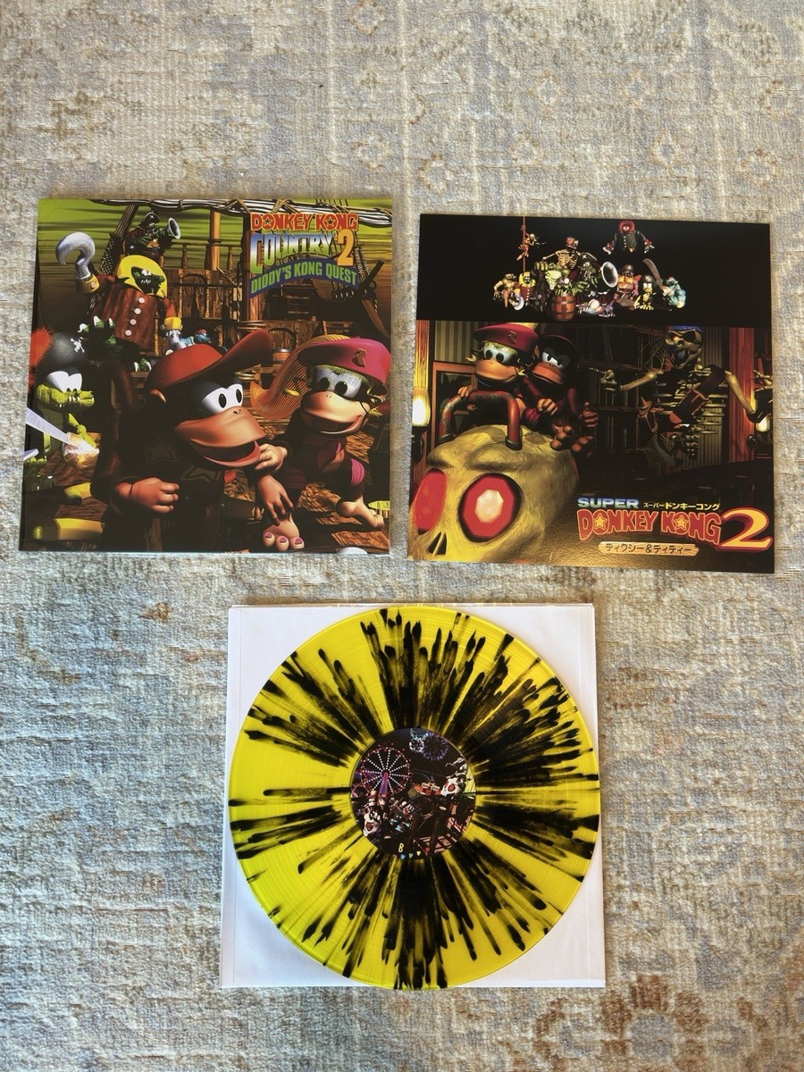 Donkey Kong Country 2 Vinyl LP Record VGM DKC Yellow Diddy Super Donkey Kong Country 2 Vinyl LP Record VGM DKC Yellow Diddy Super