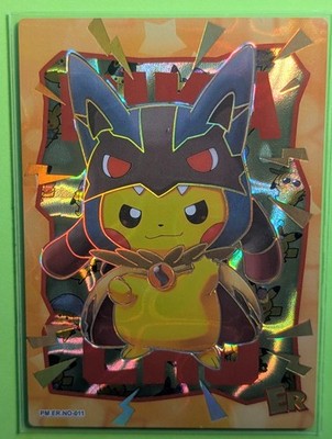  New Lucario Pikachu Poncho PM ER.N0-011 Gold Holo Eif Origin 4.0 NonTCG Pokémon