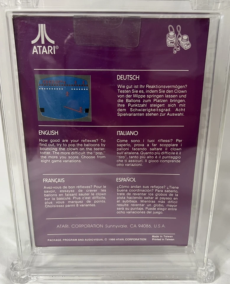 Atari 2600 Circus Atari WATA 9.2 A++ 1986 SEALED RARE FIND - Image 4 of 4