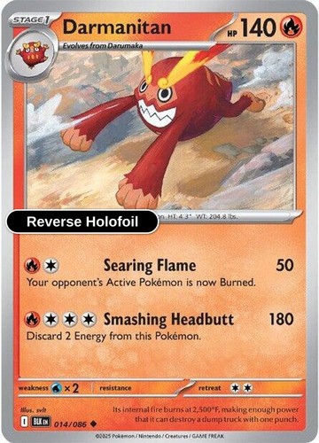 Darmanitan [BLK - 014/086] Uncommon Reverse Holofoil NM SV: Black Bolt