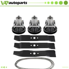 Deck Rebuild Kit Blades Spindles Belt Fits Cub Cadet 46" LT 1045 1046 fits MTD