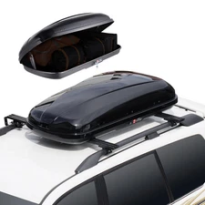 Rooftop Cargo Carrier Roof Cargo Box Hard Shell Roof Box with Dual-Sided Opening