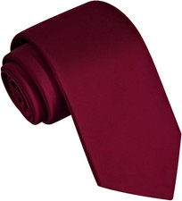 3.15"  8cm  Mens Solid Satin Tie Pure Color Necktie  Gift Box