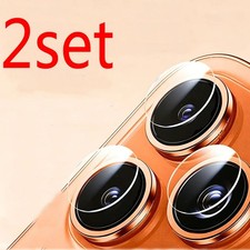 2sets Camera Lens Protector Film for iPhone 16 15 13 12 11 14 Pro Plus Max Glass