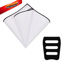 LHXzizizi White Pocket Squares for Men, Mens Linen Cotton 1 Pcs - Black