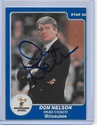 DON NELSON HOF Basketball Card IP auto NBA Milwaukee Bucks 1985 Star Coach