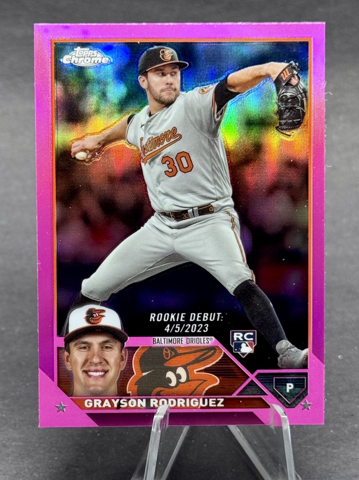 2023 Topps Chrome Update - Grayson Rodriguez Rookie Debut #USC16 Pink Refractor